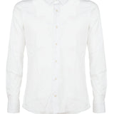 CAMICIA SLIM FIT BIANCA CON POLSINO STONDATO
