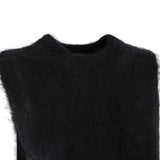 MAGLIA SMANICATA NERA