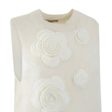 MAGLIA SMANICATA BIANCA