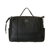 BORSA A MANO VIOLETA NERA