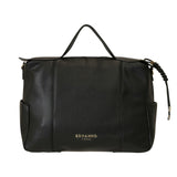 BORSA A MANO VIOLETA NERA