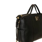 BORSA A MANO VIOLETA NERA