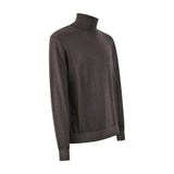 MAGLIA COLLO ALTO MARRONE