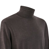 MAGLIA COLLO ALTO MARRONE