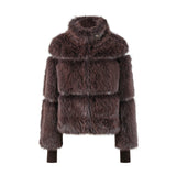 GIUBBOTTO FLUFFY MARRONE