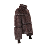 GIUBBOTTO FLUFFY MARRONE