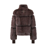 GIUBBOTTO FLUFFY MARRONE