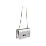 BORSA A TRACOLLA SUPER MID ARGENTO
