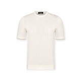 T-SHIRT PARICOLLO MEZZAMANICA LATTE