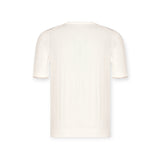 T-SHIRT PARICOLLO MEZZAMANICA LATTE