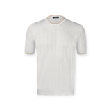 T-SHIRT PARICOLLO MEZZAMANICA GRIGIO PERLA