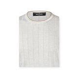 T-SHIRT PARICOLLO MEZZAMANICA GRIGIO PERLA
