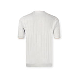 T-SHIRT PARICOLLO MEZZAMANICA GRIGIO PERLA