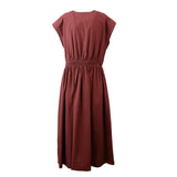 BURGUNDY DRESS