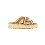 LEATHER JUTE SANDAL