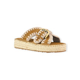 LEATHER JUTE SANDAL