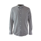 BROWN PINSTRIPE SHIRT