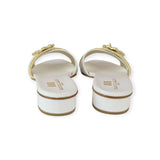 WHITE FLAT SANDAL