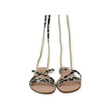 ZEBRA PRINT FLAT SANDAL