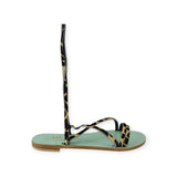 LEOPARD PRINT FLAT SANDAL