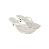 CLARICE WHITE FLIP-FLOPS