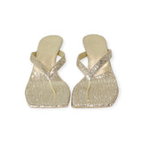 CLARICE GOLD FLIP FLOPS