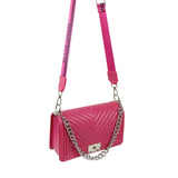 BORSA A TRACOLLA MEDIA FLAT M FUCSIA