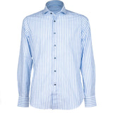 CAMICIA A RIGHE CELESTE E BLUE