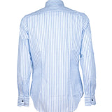 CAMICIA A RIGHE CELESTE E BLUE