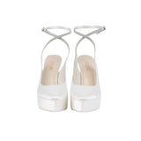 DECOLLETE SLINGBACK AVORIO CON CINTURINO