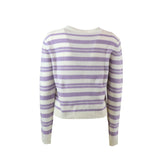 MAGLIA PELUCHE BIANCA E LILLA