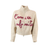 MAGLIA CON ZIP INFINTA BEIGE