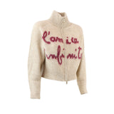 MAGLIA CON ZIP INFINTA BEIGE