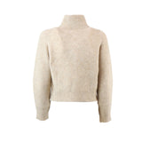 MAGLIA CON ZIP INFINTA BEIGE