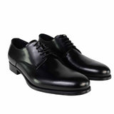 WILTON DERBY SHOES IN BLACK LEATHER