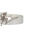 CINTURA GIUSEPPE MONOGRAM BIANCA E GRIGIA